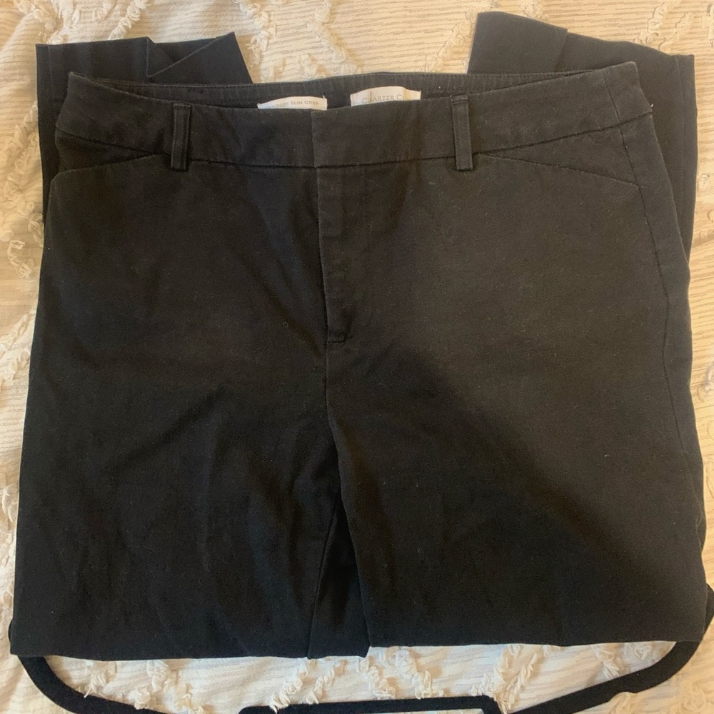 Charter Club Black Petite Cropped Slacks